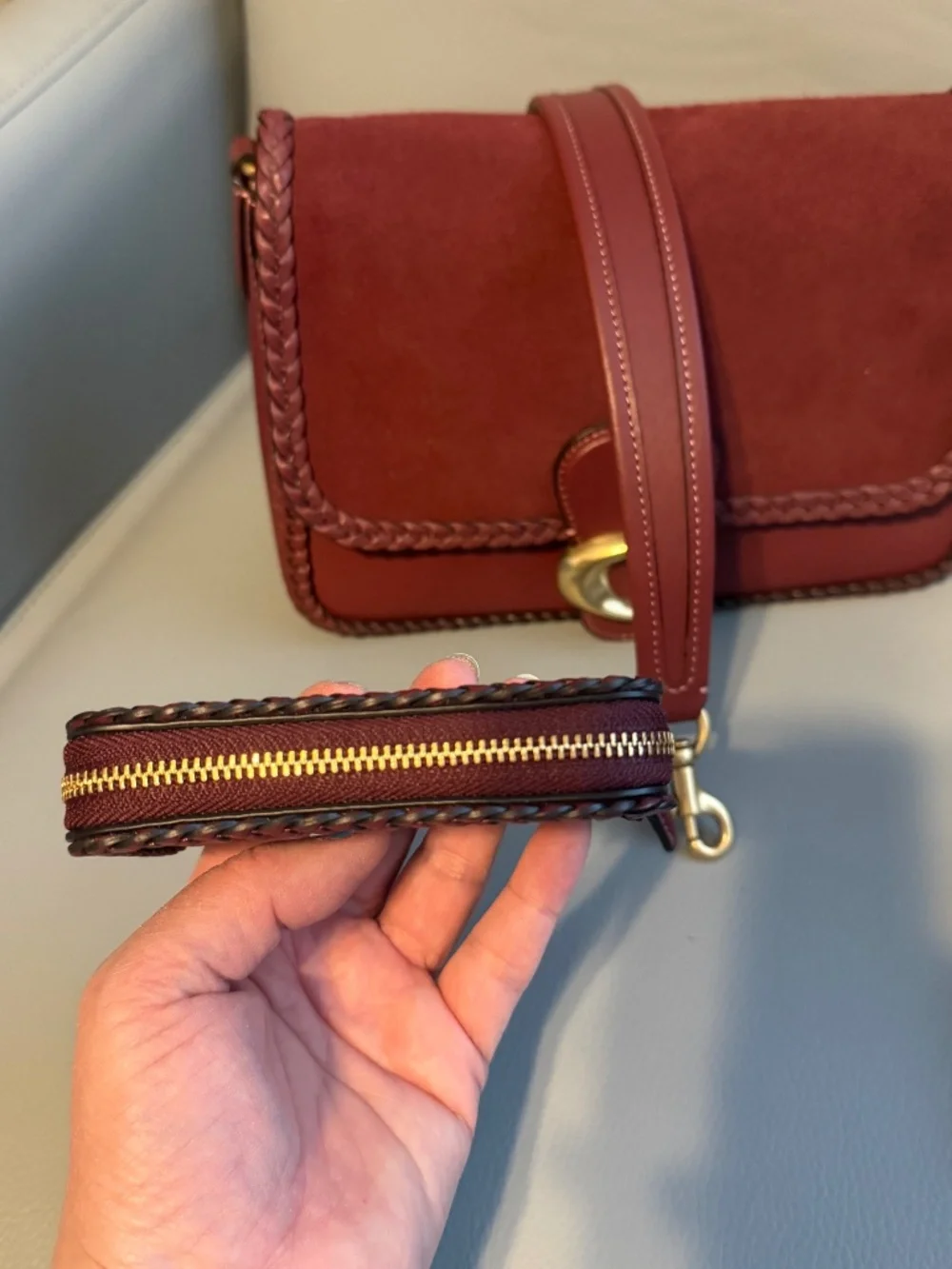 Coach Suede Soft Tabby and Wallet Braid Detail - Picture 15 of 16